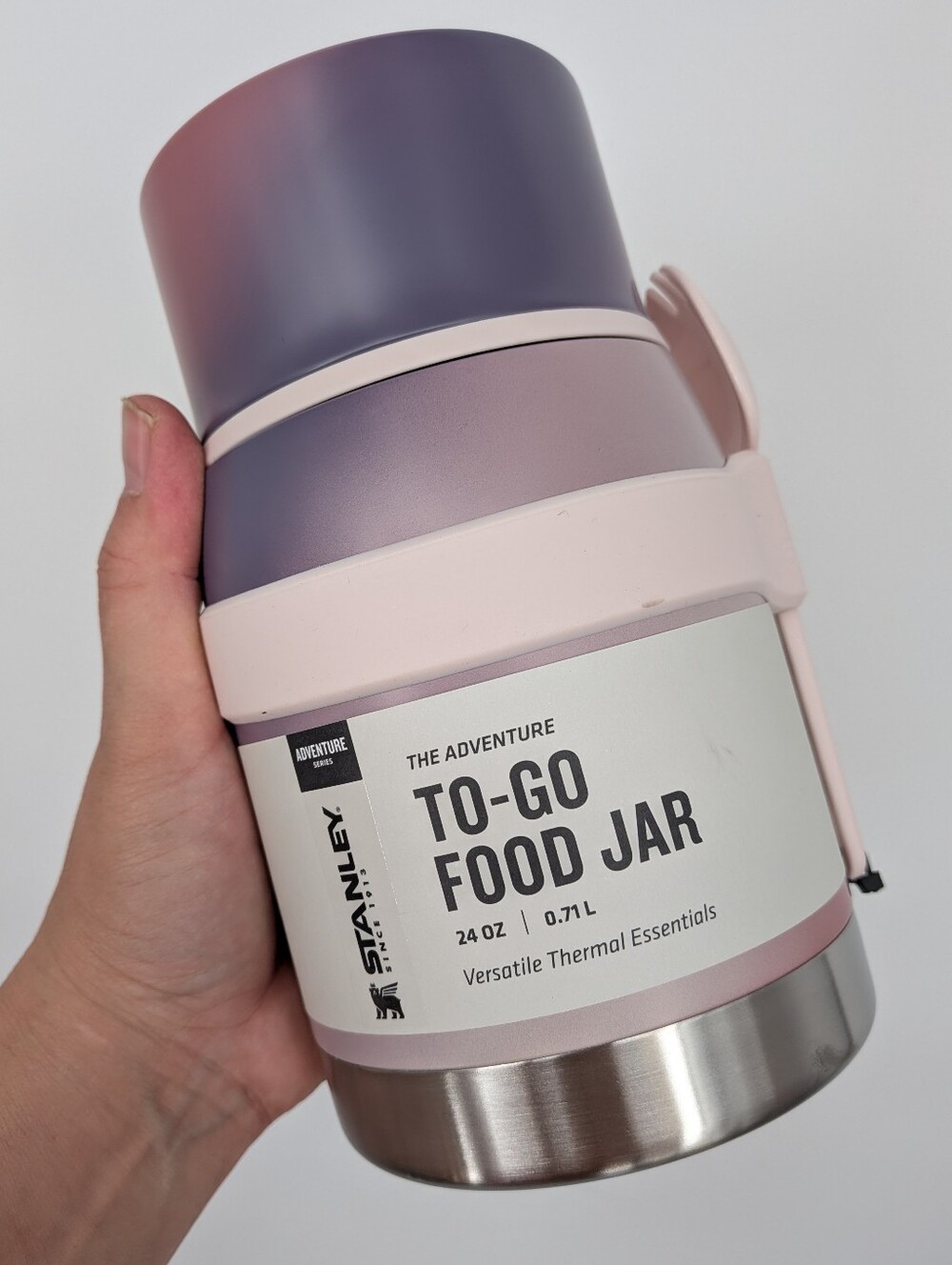 new STANLEY Adventure To-Go Food Jar + Spork 24oz dawn spiral lavender pink 2026